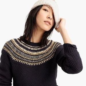 The Reeds X J.Crew Sparkly Fair Isle Sweater S
